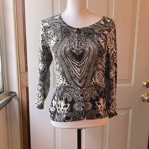 Joseph A. 3/4 Sleeve Cardigan Sweater